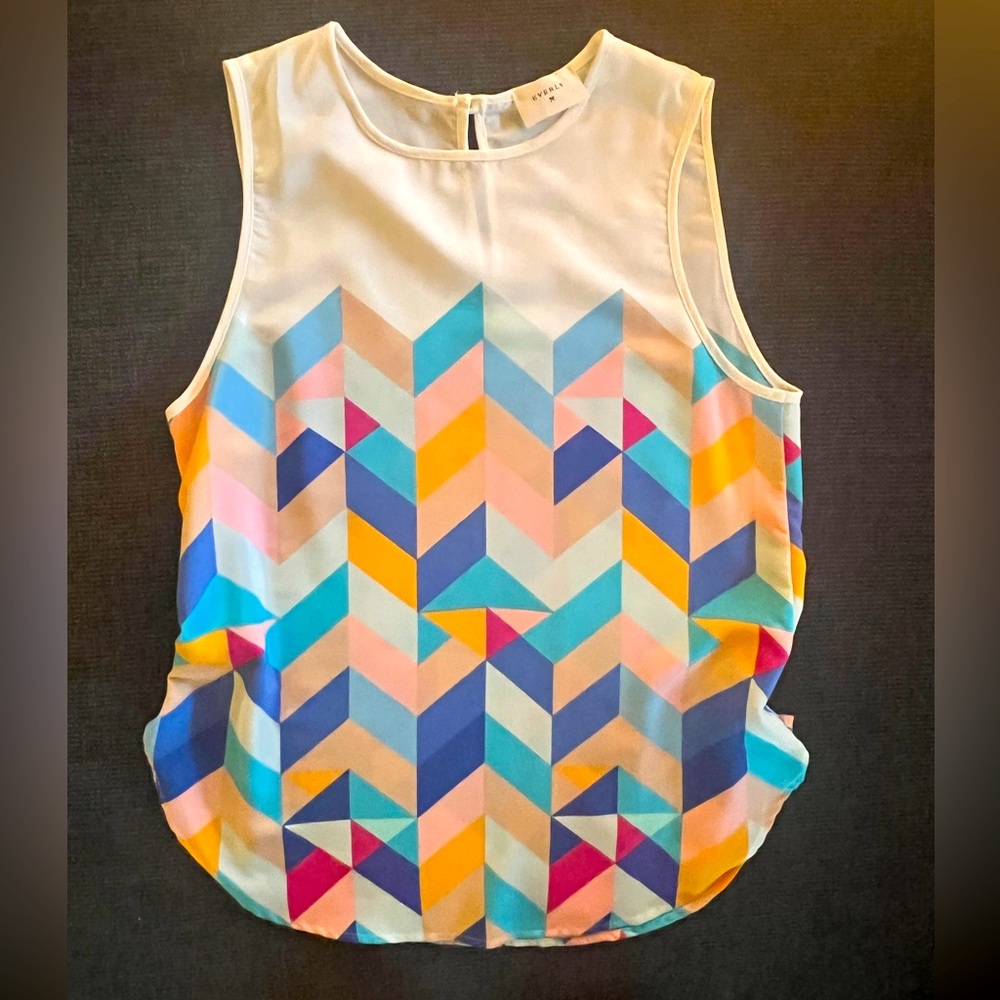 Everly Sleeveless Geometric Top